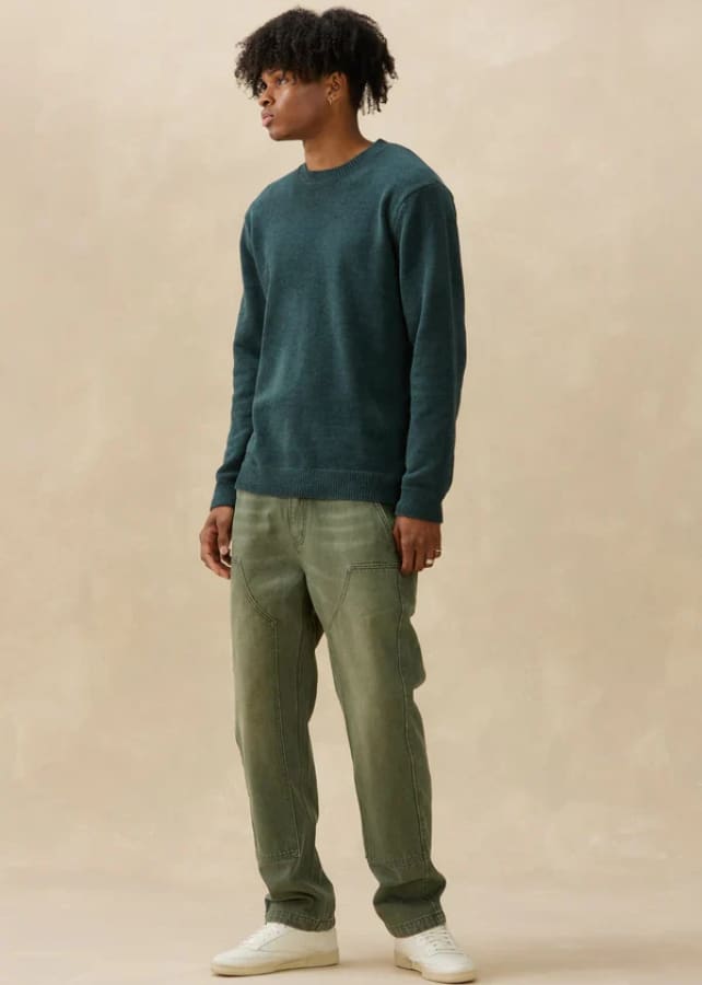 Kuwalla- Textured Knit Crew Sweater - sweater