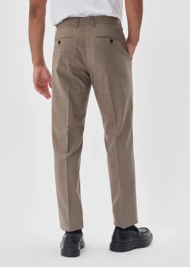 Matinique - Alas Trousers in Silver Sage Melange - bottom