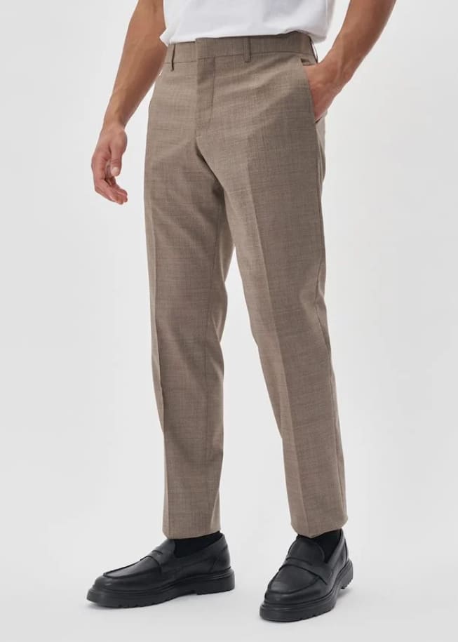 Matinique - Alas Trousers in Silver Sage Melange - bottom