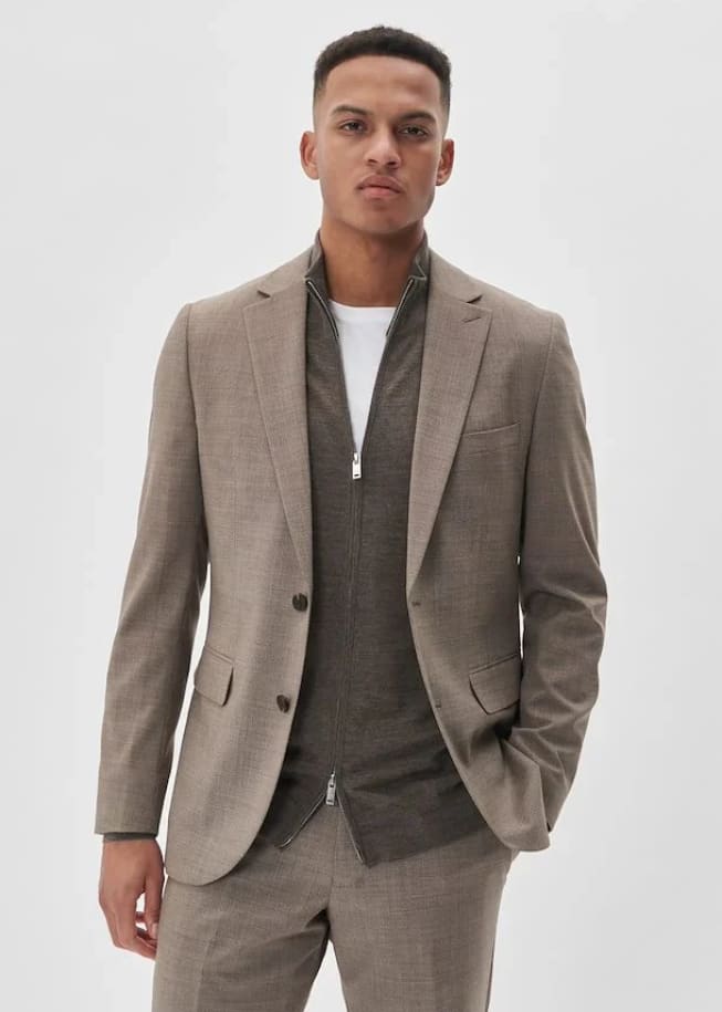 Matinique - George Blazer in Silver Sage Melange - blazer