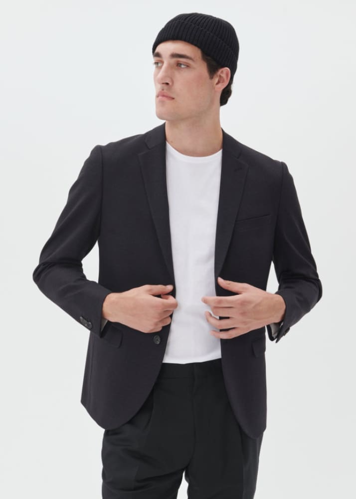 Matinique George Jersey Blazer in Black blazer