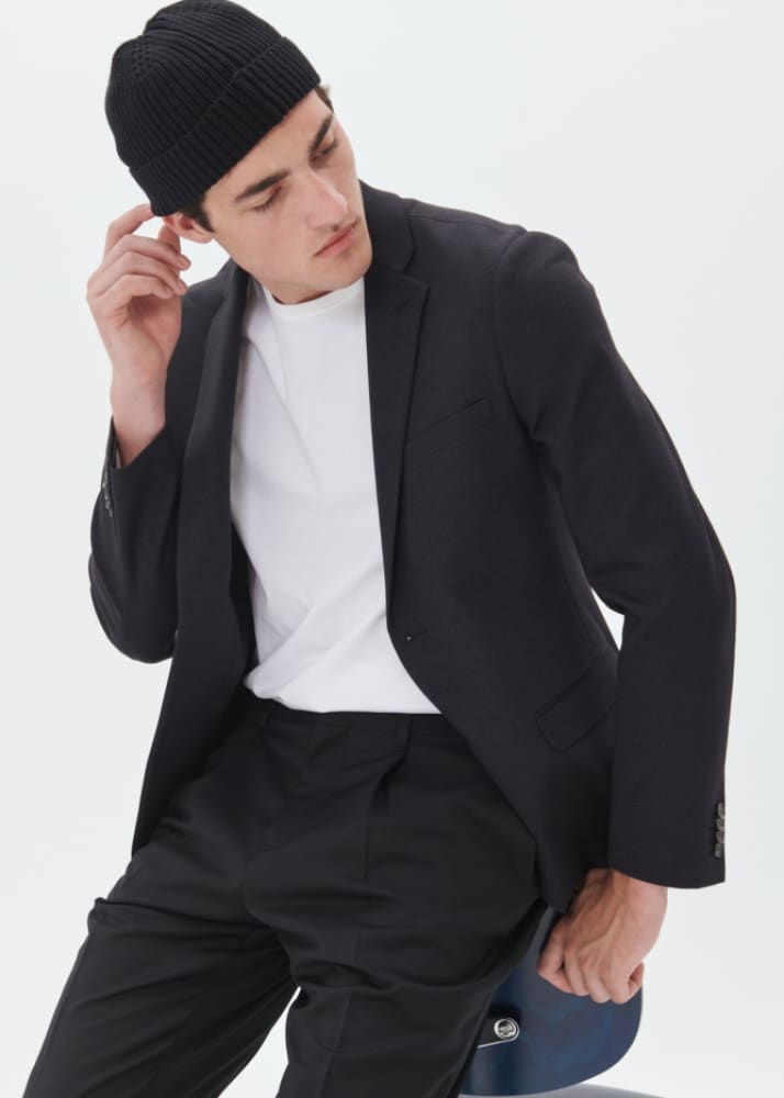 Matinique George Jersey Blazer in Black blazer