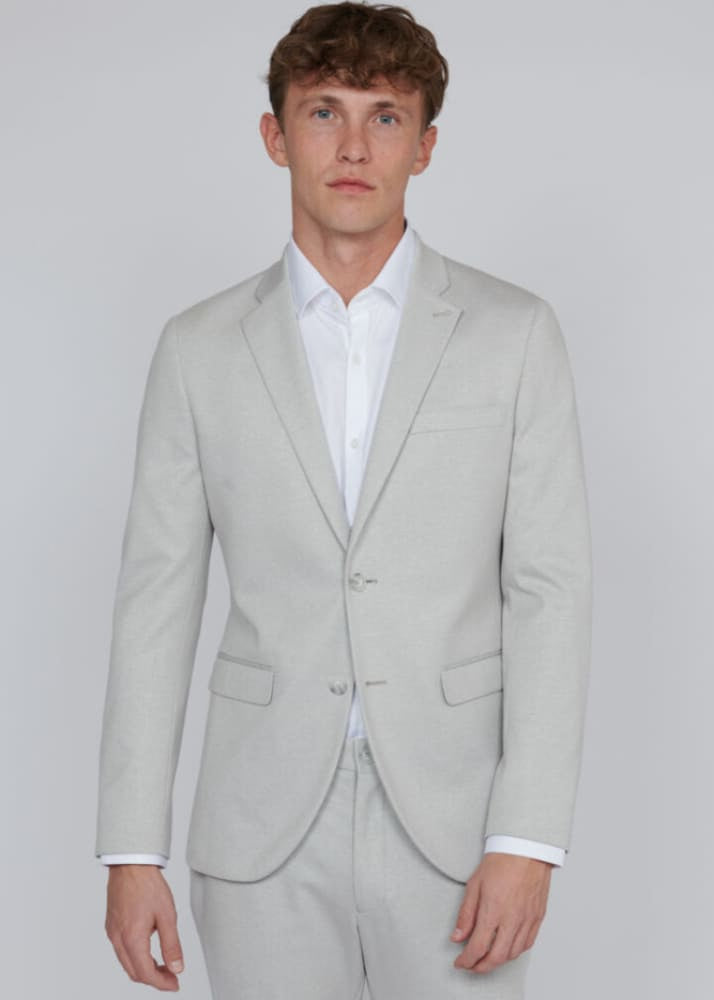 Matinique- George Jersey Blazer in Ghost Gray
