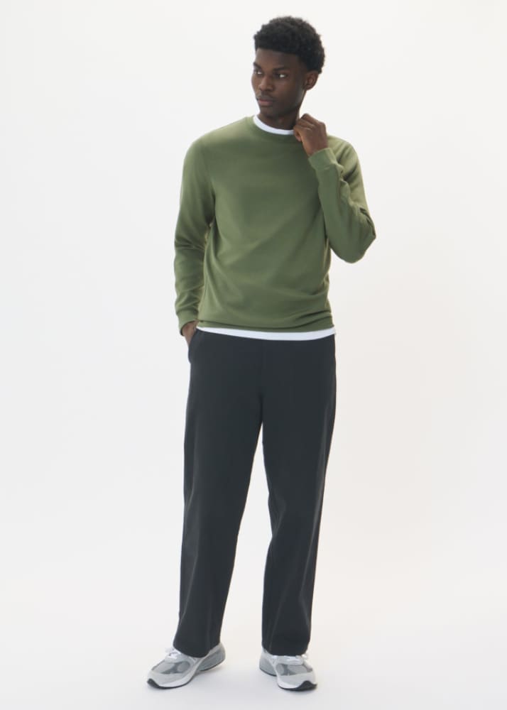 Matinique- Harry Crewneck Pullover in Thyme - sweater