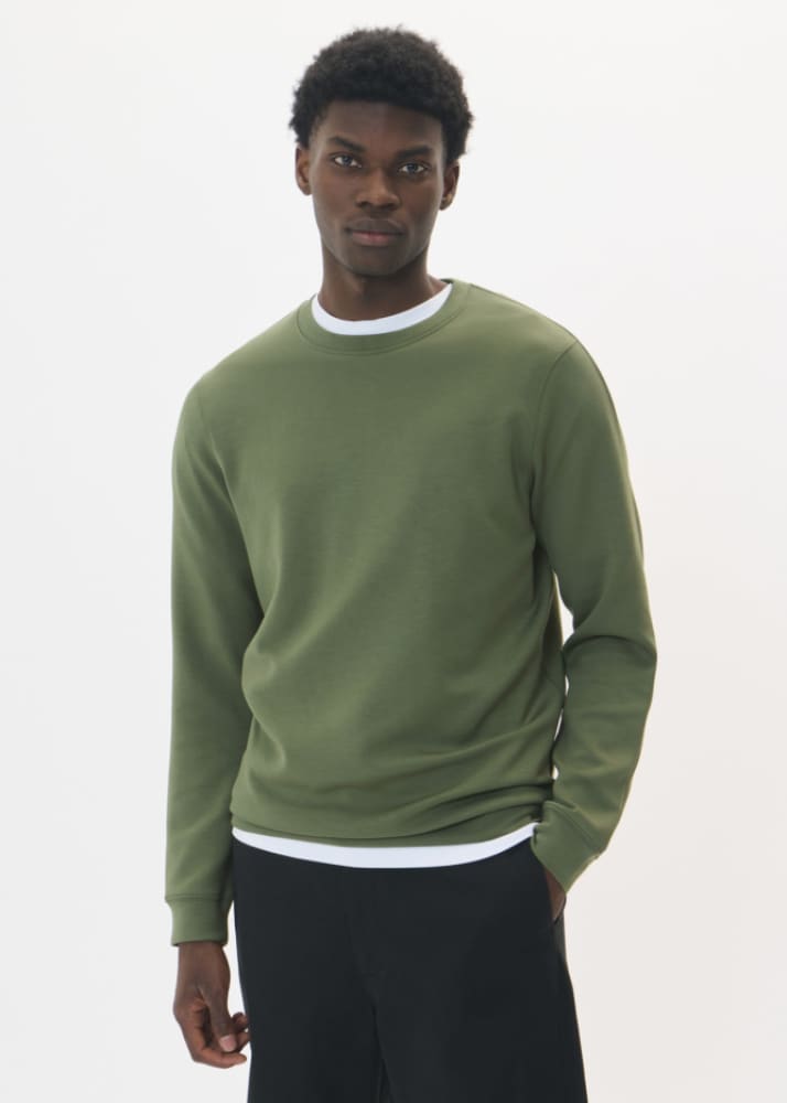 Matinique- Harry Crewneck Pullover in Thyme - sweater