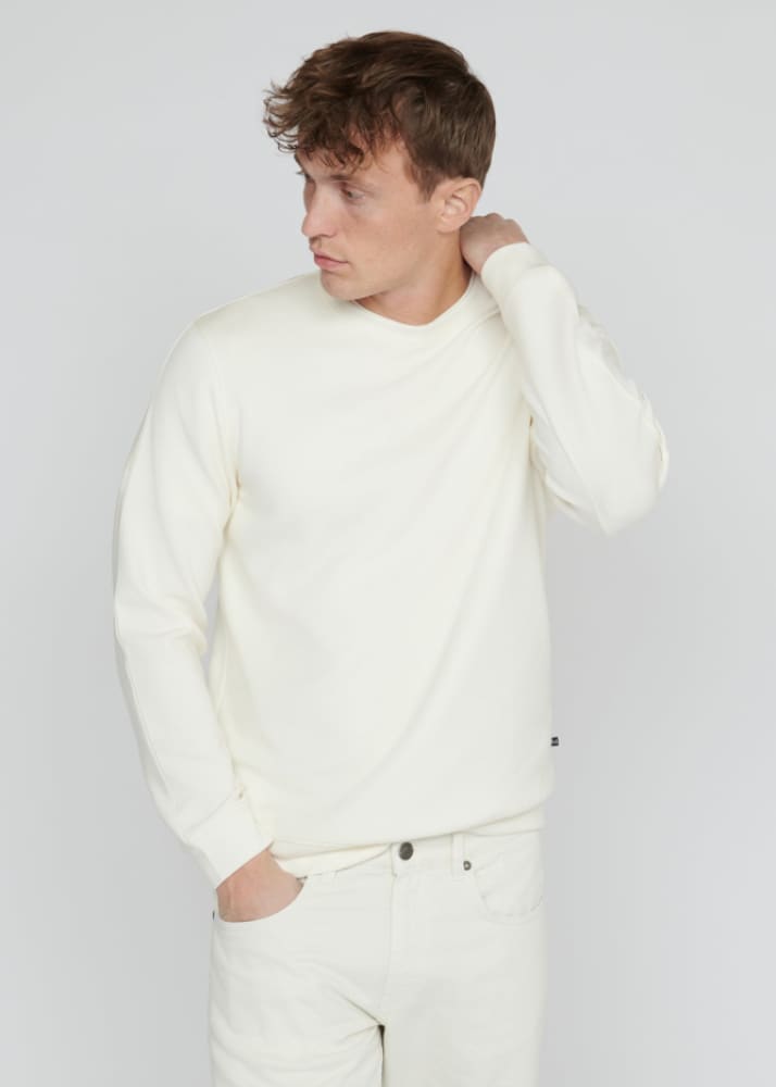 Matinique- Harry Crewneck Pullover in Vanilla Ice - sweater