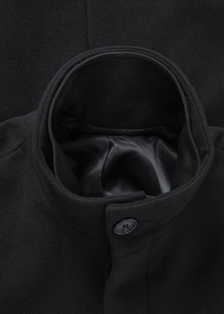 Matinique- Harvey Classic Wool Coat in Black - Jacket