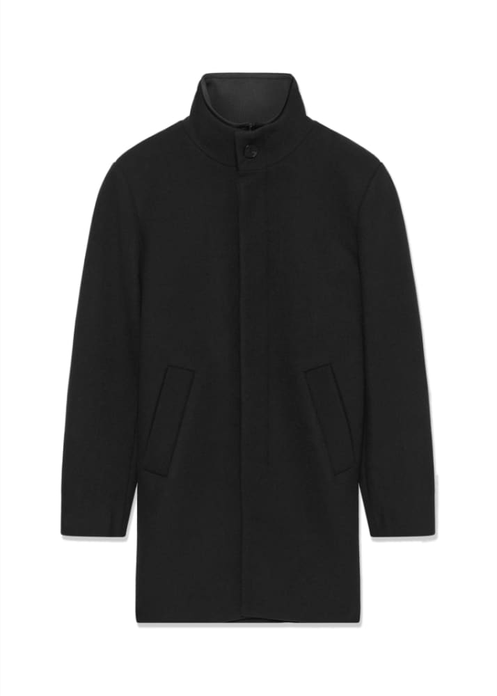 Matinique- Harvey Classic Wool Coat in Black - Jacket