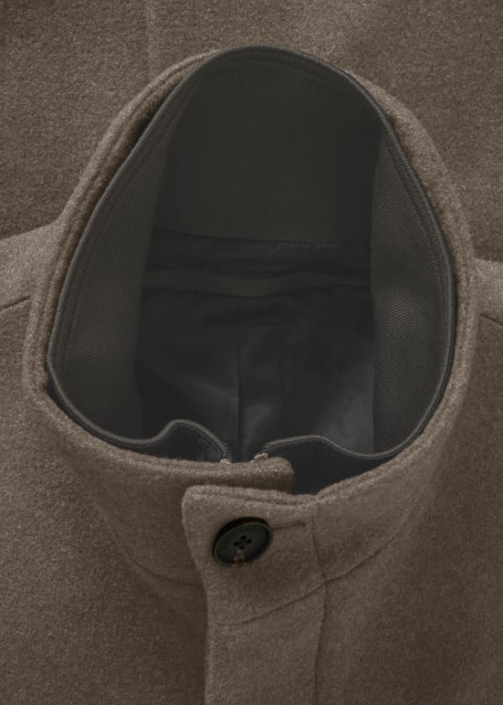 Matinique- Harvey Classic Wool Coat in Walnut - Jacket