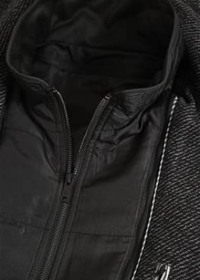 Matinique- Harvey Wool Jacket in Black Tweed - Outerwear