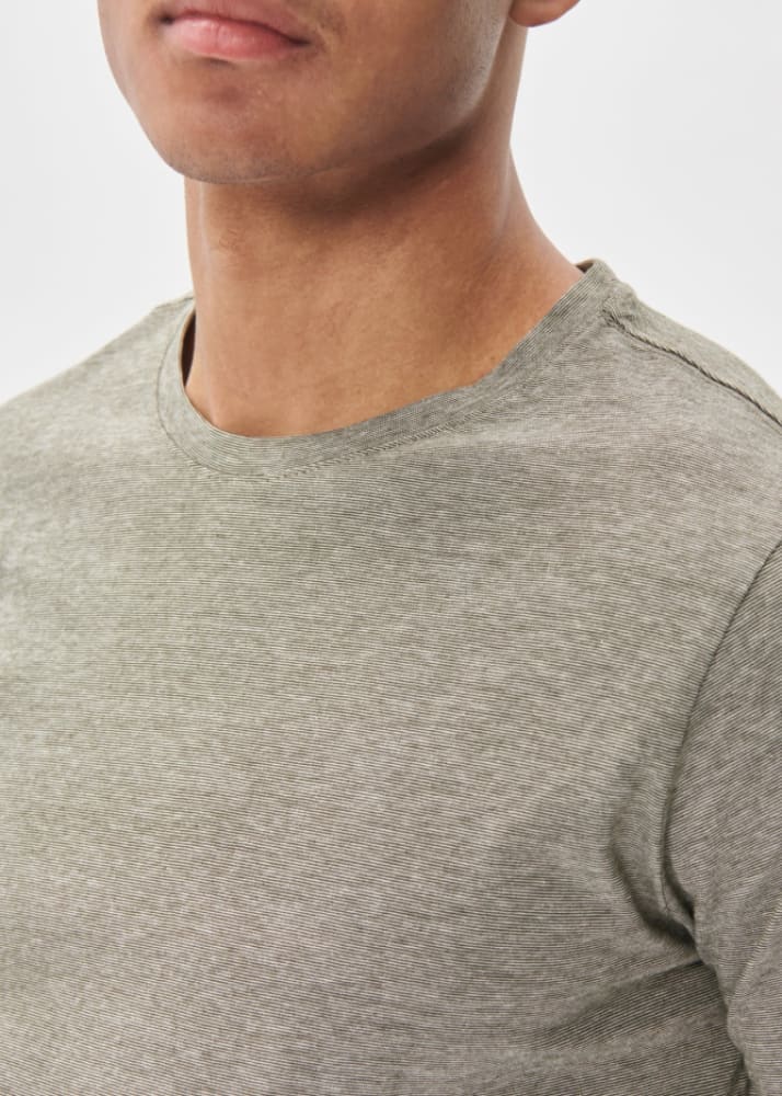 Matinique Jermane Mini Stripe Tee in Forest Night Tees &