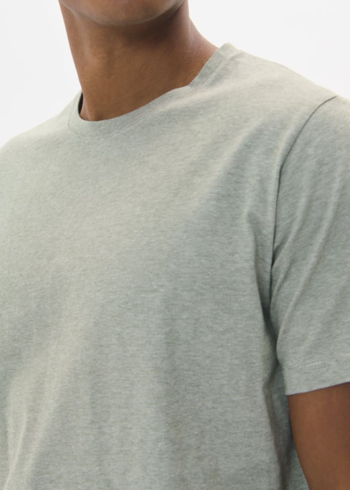 Matinique- Jermane Mini Stripe Tee in Thyme - Tees & Tanks