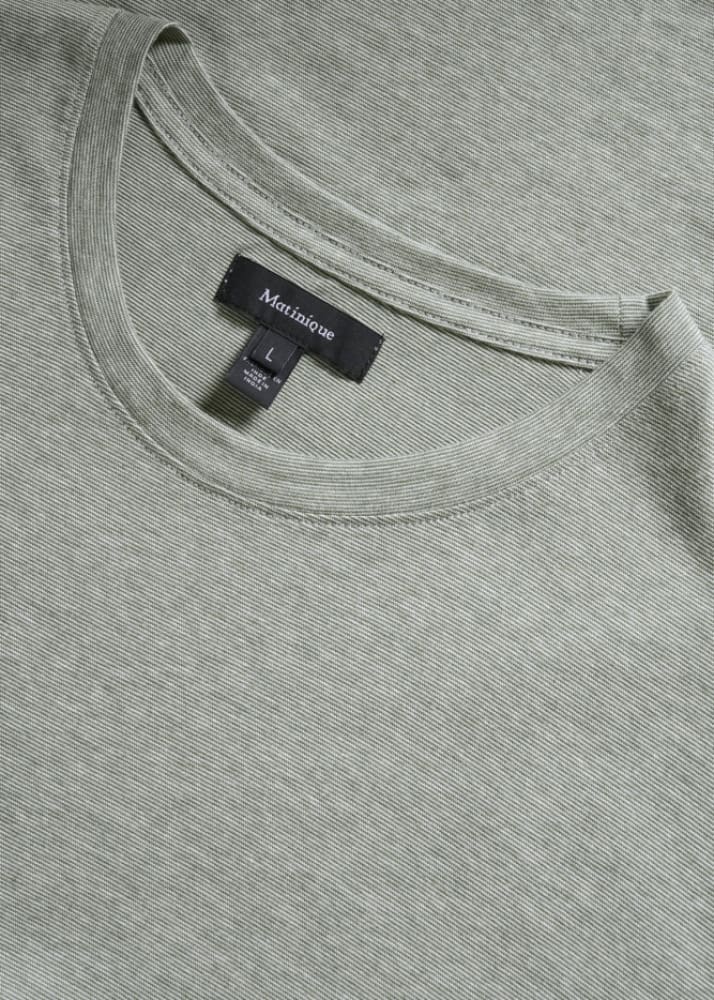 Matinique- Jermane Mini Stripe Tee in Thyme - Tees & Tanks