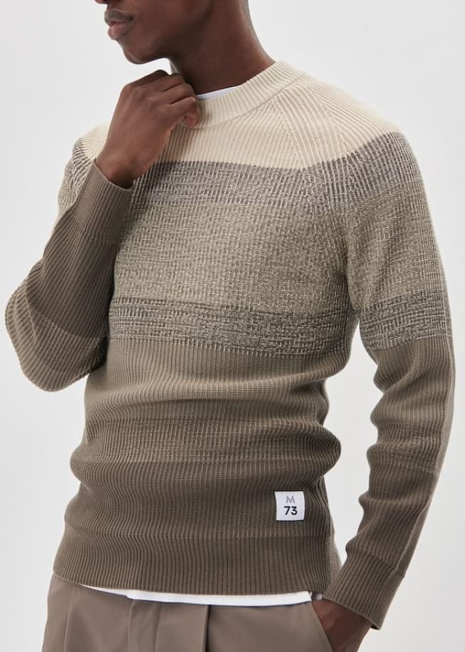 Matinique- Jobo Crew Sweater in Patchwork - sweater