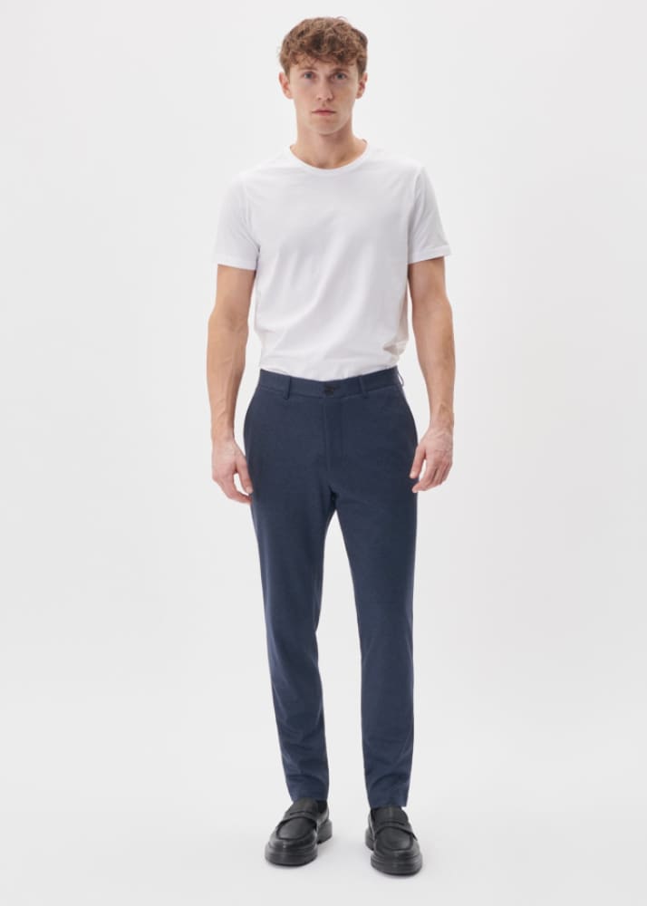 Matinique - Liam Jersey Trouser in Dark Navy - Pant