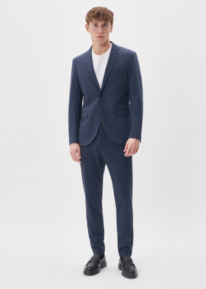 Matinique - Liam Jersey Trouser in Dark Navy - Pant