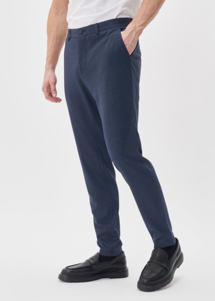 Matinique - Liam Jersey Trouser in Dark Navy - Pant