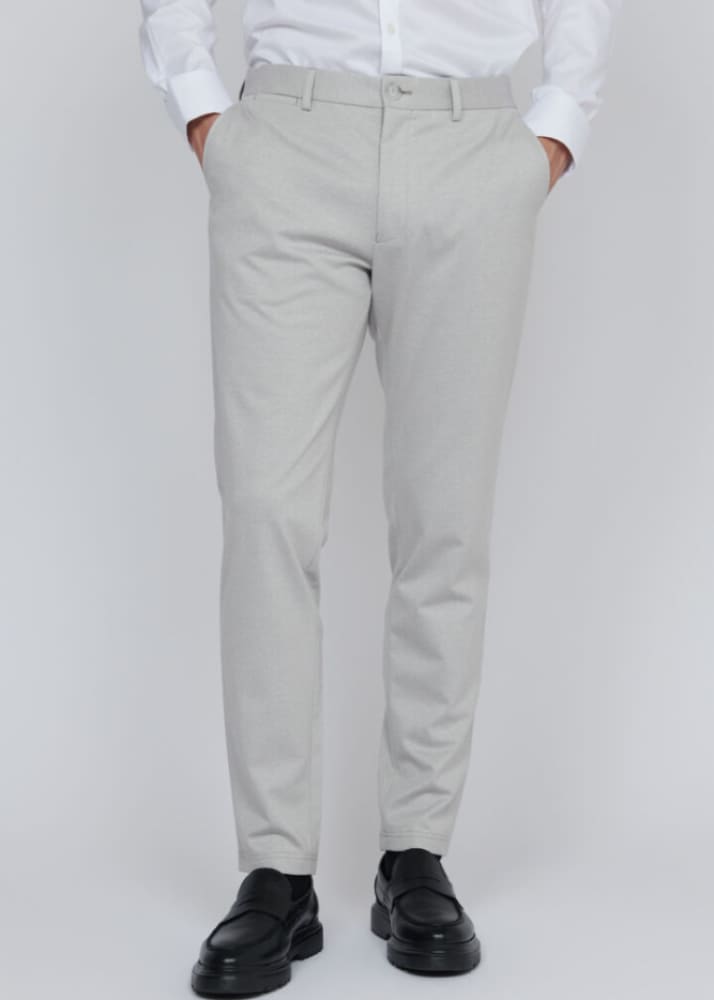 Matinique- Liam Jersey Trouser in Ghost Gray - Pant