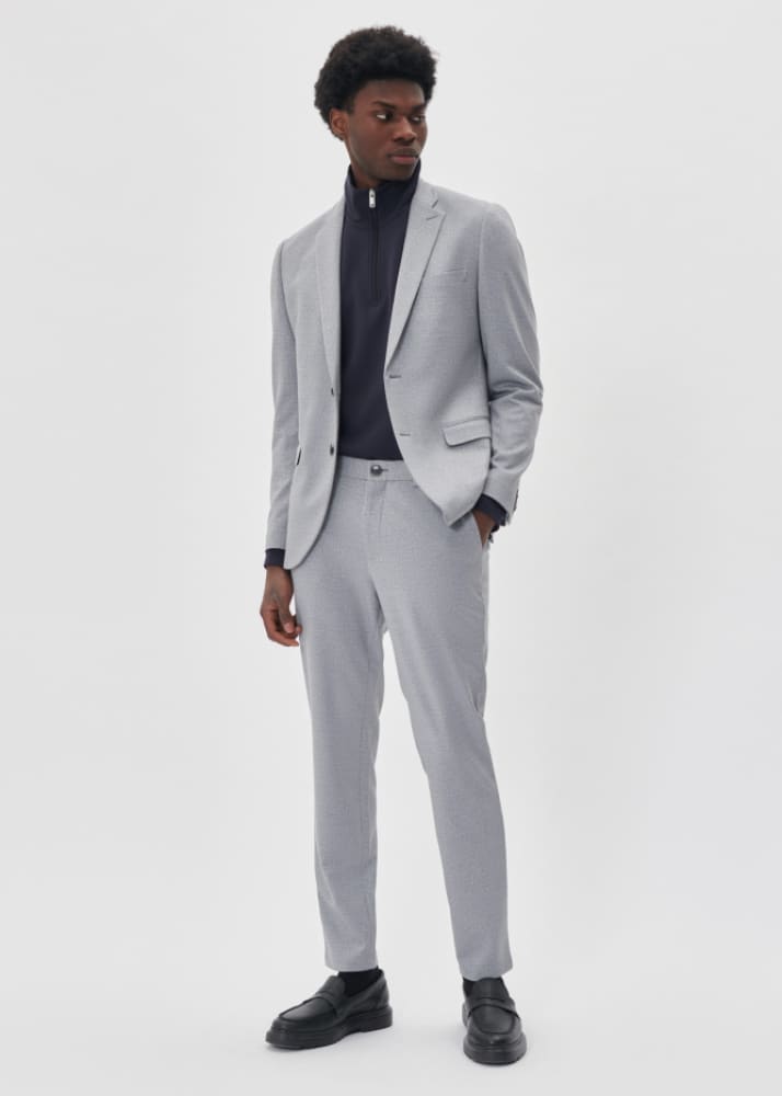 Matinique-Liam Jersey Trouser in Medium Grey - bottom