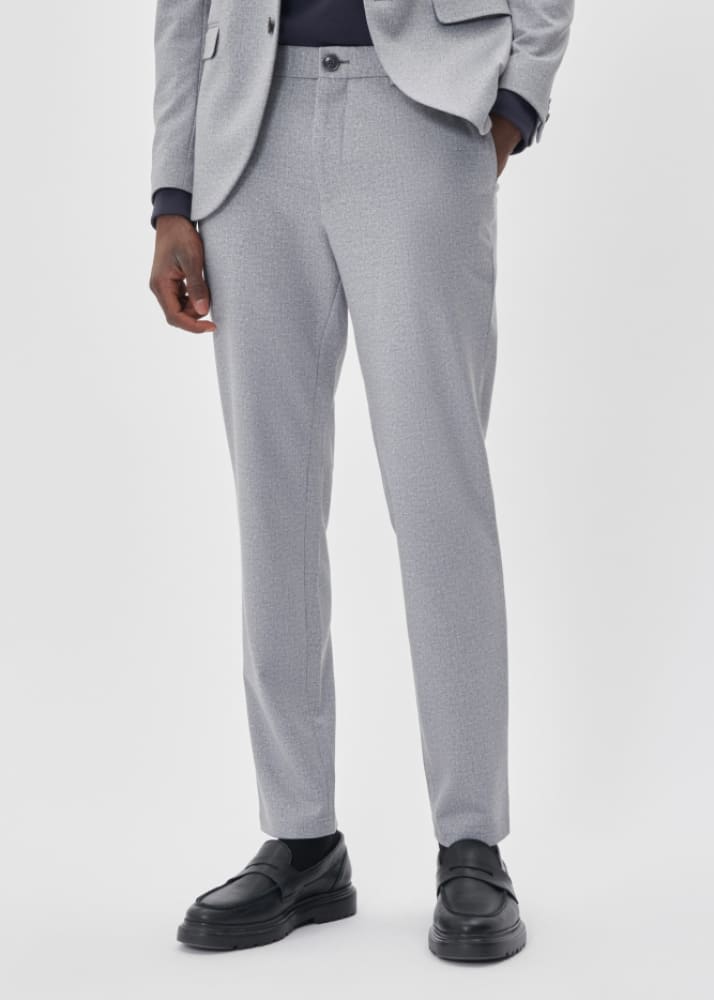 Matinique-Liam Jersey Trouser in Medium Grey - bottom