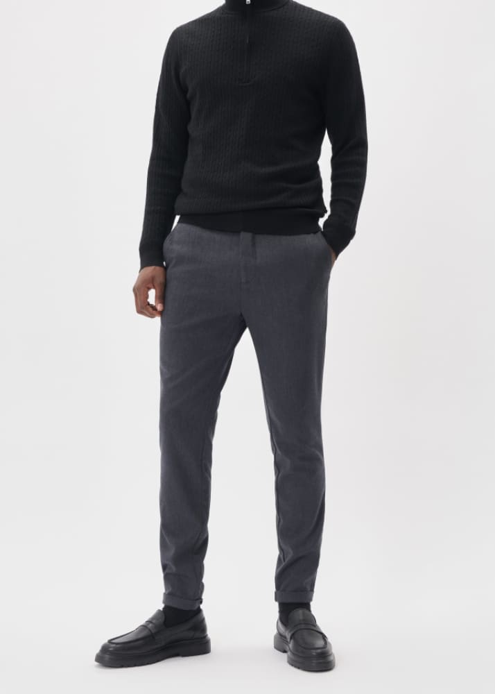 Matinique - Liam Trousers in Dark Navy - bottom