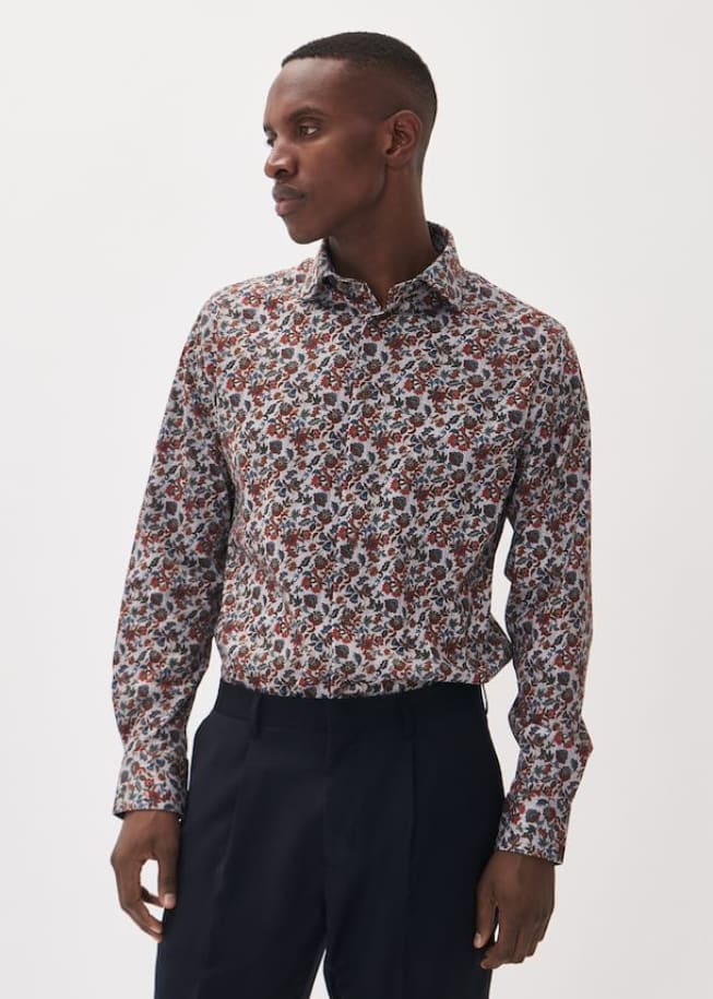 Matinique- Marc Button Down in Cambridge Brown - Shirting