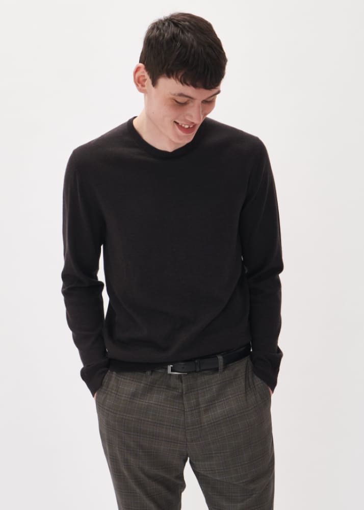 Matinique- Margrate Merino Pullover Sweater - espresso