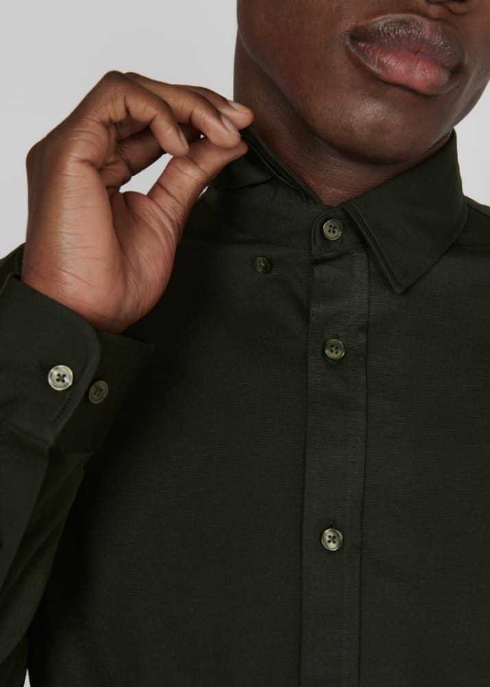 Matinique - Trostol Button Down in Dark Forest - button