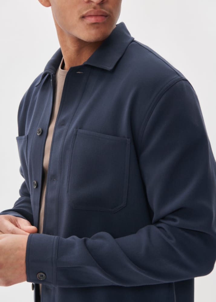 Matinique- Pelton Overshirt In Dark Navy