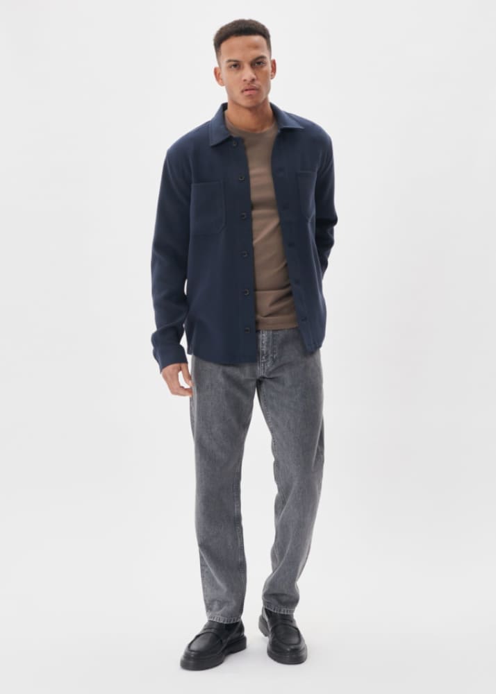 Matinique- Pelton Overshirt In Dark Navy