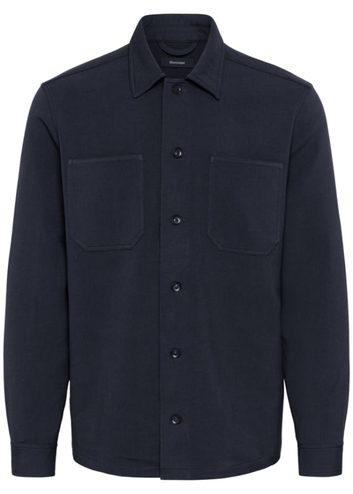 Matinique- Pelton Overshirt In Dark Navy
