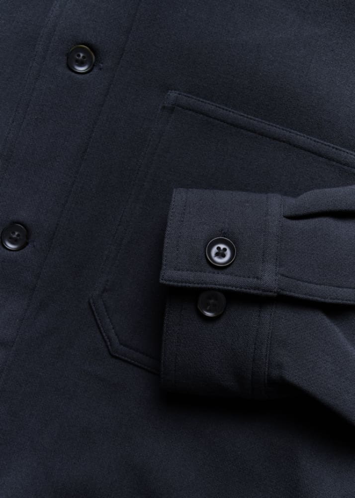 Matinique- Pelton Overshirt In Dark Navy