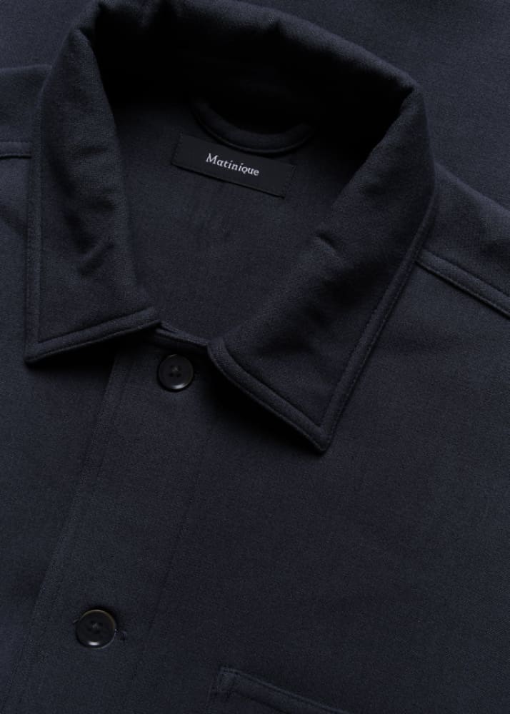 Matinique- Pelton Overshirt In Dark Navy
