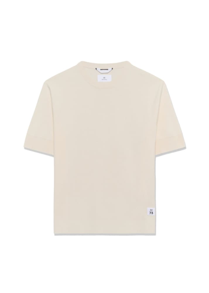 Matinique - Trivolt 73 Knitted Pullover Tee in Vanilla Ice