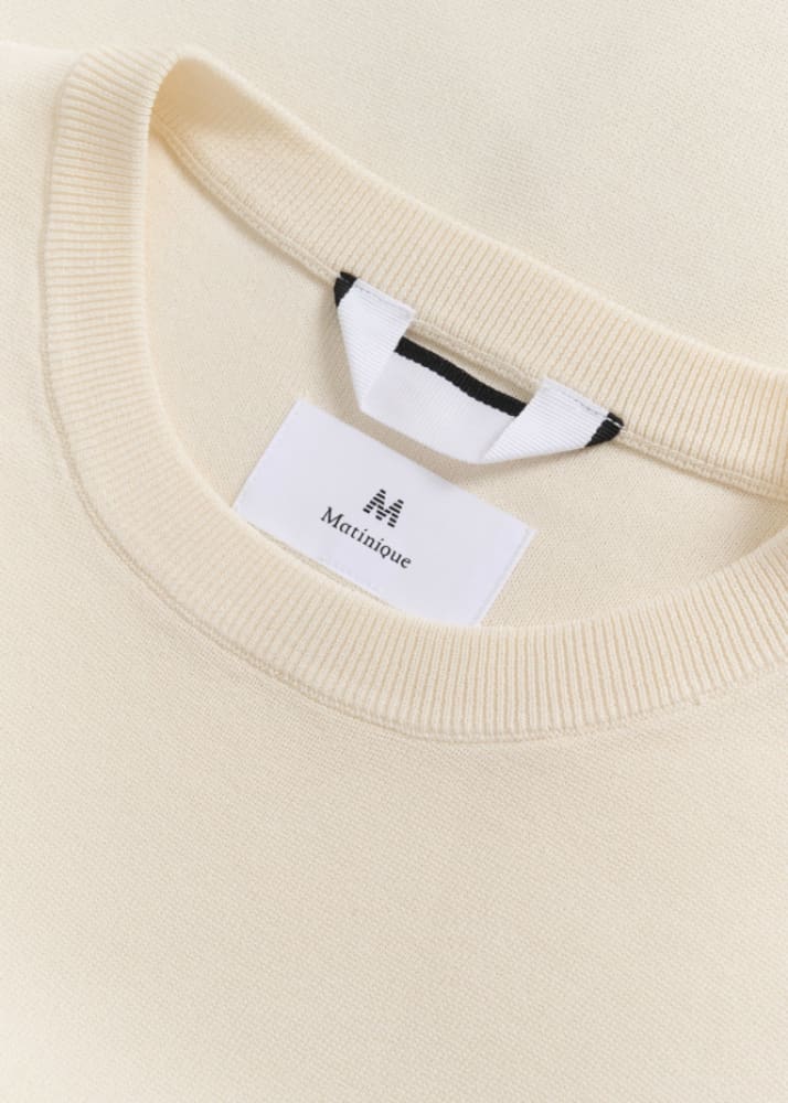 Matinique - Trivolt 73 Knitted Pullover Tee in Vanilla Ice