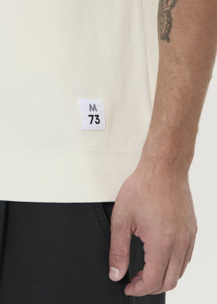 Matinique - Trivolt 73 Knitted Pullover Tee in Vanilla Ice