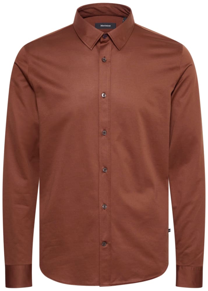 Matinique - Trostol Button Down in Cambridge Brown - button