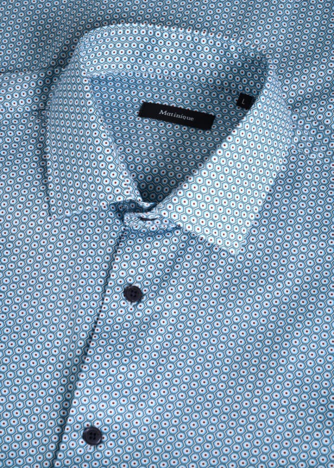 Matinique- Trostol Button Down in Chambray Blue - shirting