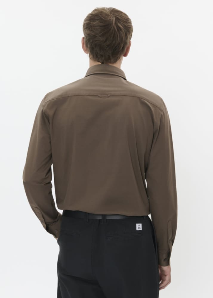 Matinique - Trostol Button Down in Chocolate Chip - Shirting