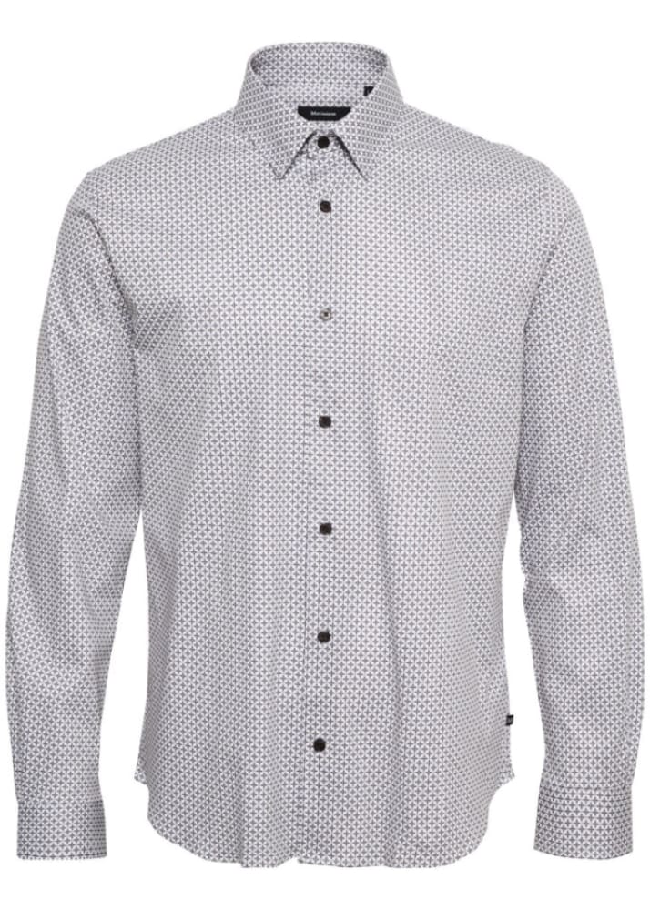 Matinique - Trostol Button Down in Oyster Grey shirting