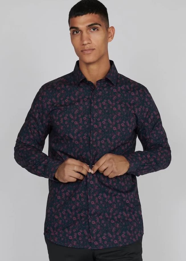 Matinique- Trostol Button Down in Potent Purple - shirting