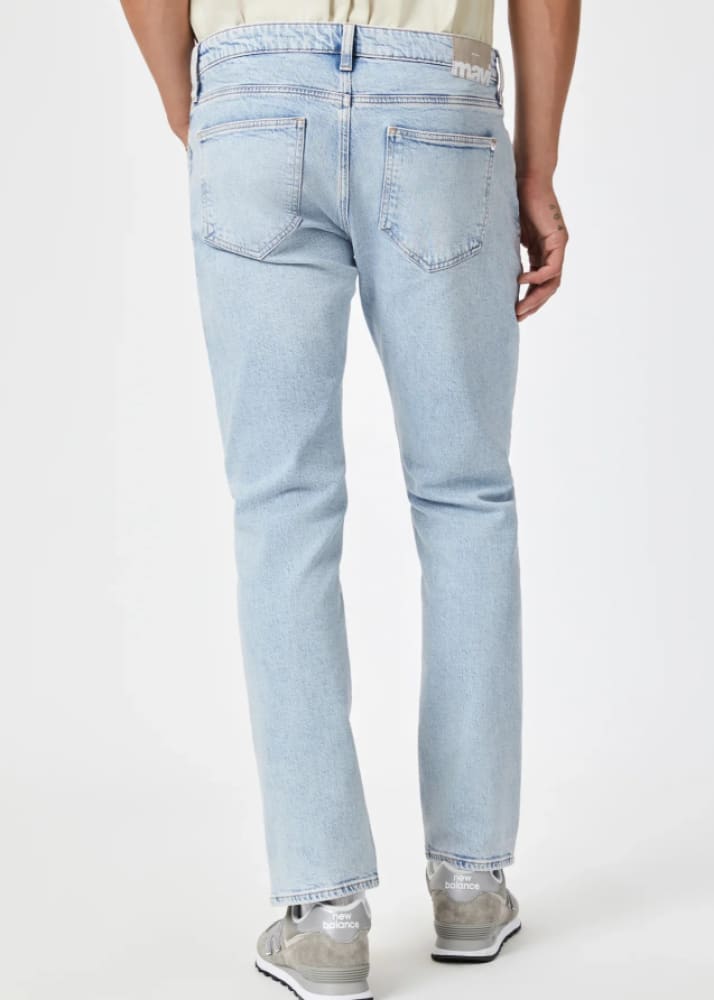 Mavi - Marcus Slim Straight Jeans in Bleached Recycled Blue
