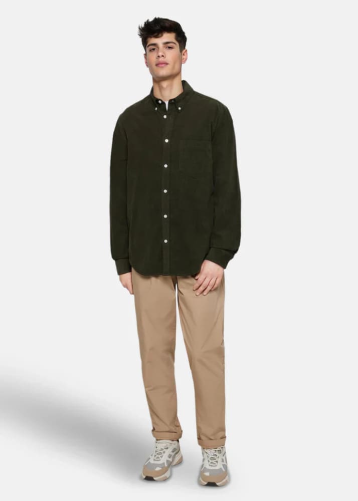 Minimum - Colt Corduroy Shirt in Rosin - Button Shirting