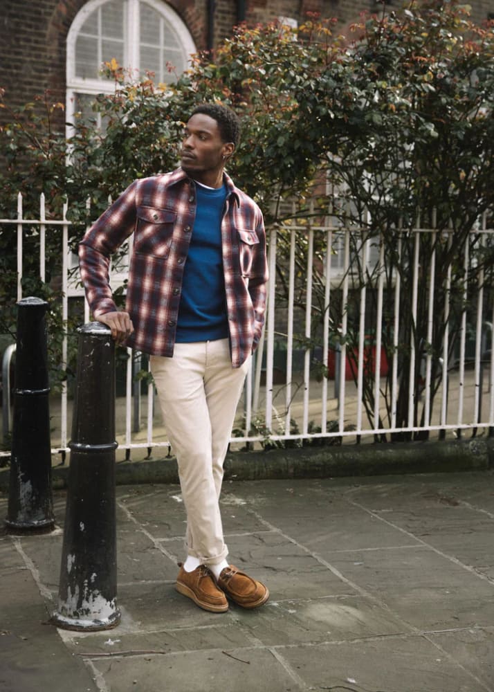 Mos Mosh Gallery- Blake Ning Overshirt in Salute Navy