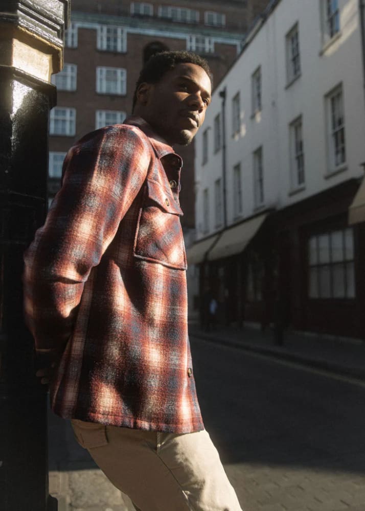 Mos Mosh Gallery- Blake Ning Overshirt in Salute Navy