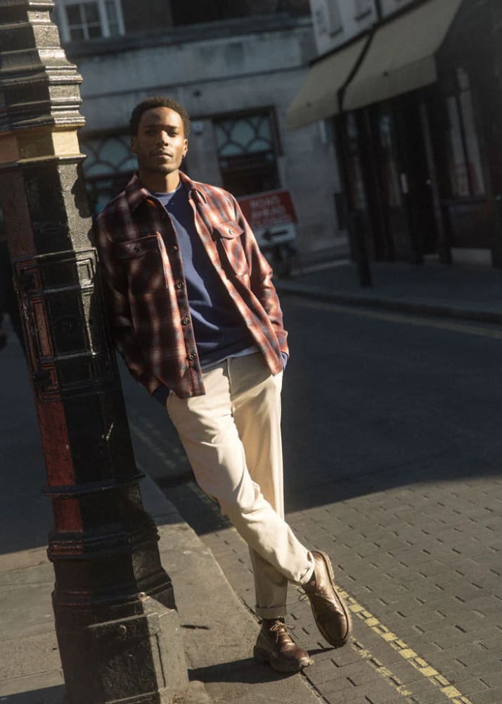 Mos Mosh Gallery- Blake Ning Overshirt in Salute Navy