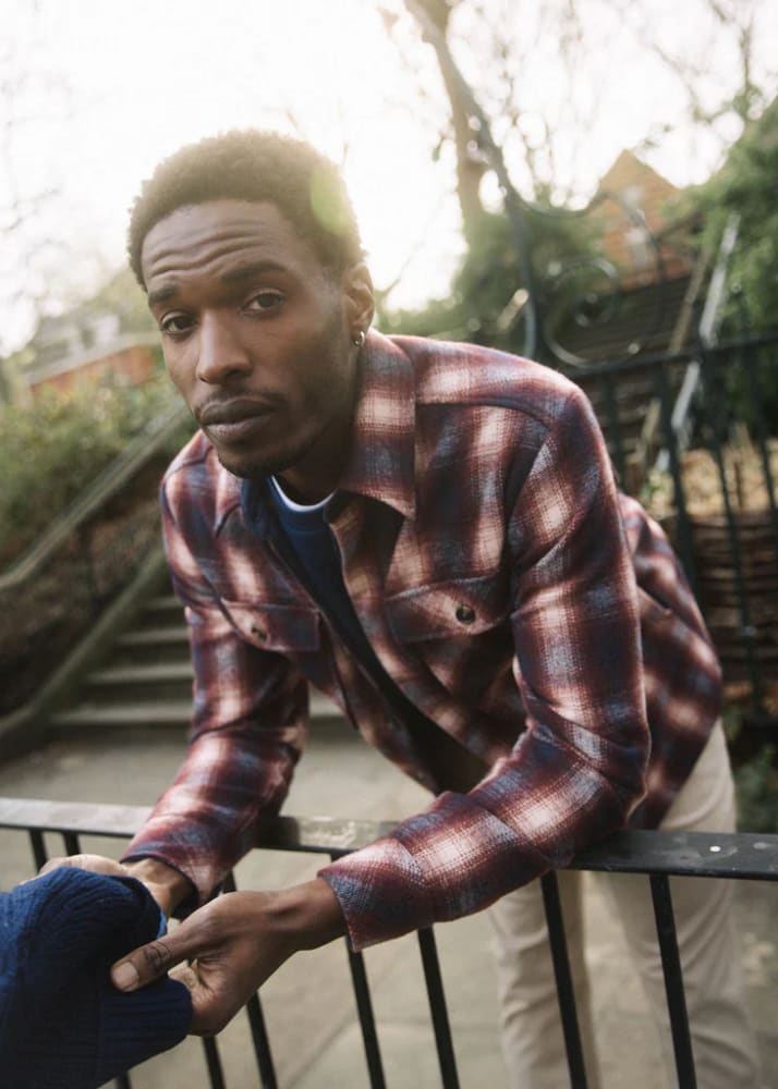 Mos Mosh Gallery- Blake Ning Overshirt in Salute Navy