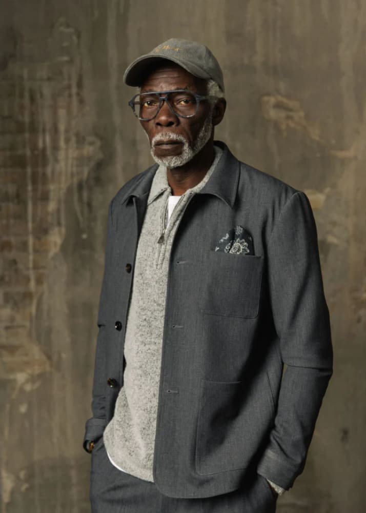 Mos Mosh Gallery- Conor Twill Jacket in Grey Melange