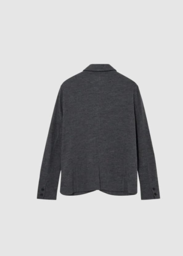 Mos Mosh Gallery - Jenson Knit Jacket in Charcoal Melange