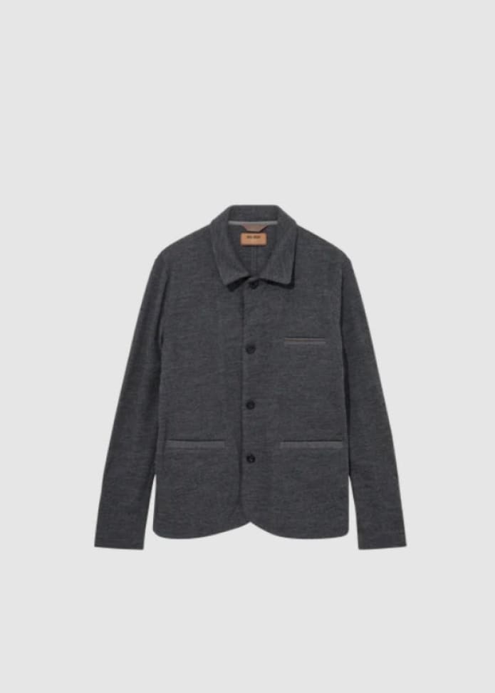 Mos Mosh Gallery - Jenson Knit Jacket in Charcoal Melange